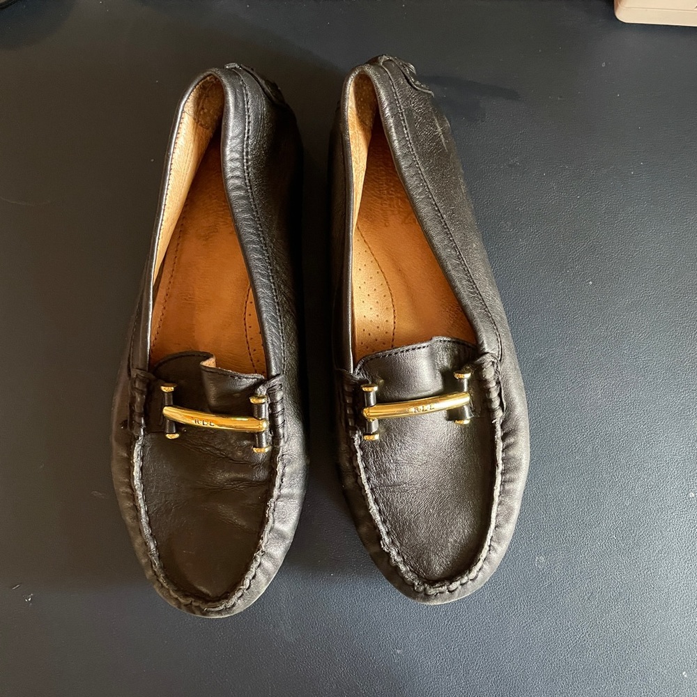 Ralph Lauren Caliana Black Loafers w8